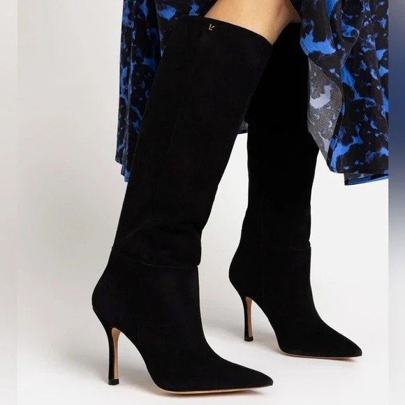 Larroude Kate Boot in Black Suede | LIKE NEW - Picture 2 of 10